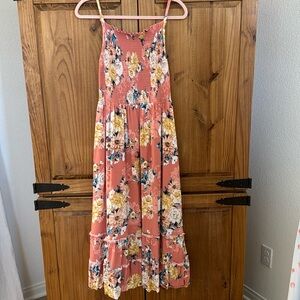Torrid Coral Floral dress size 2